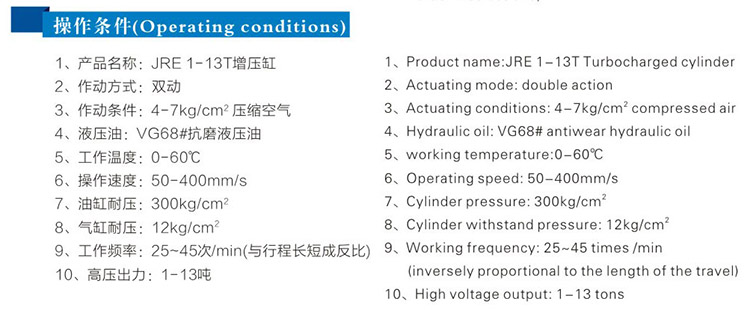 JRE直壓式91抖音下载入口缸操作條件